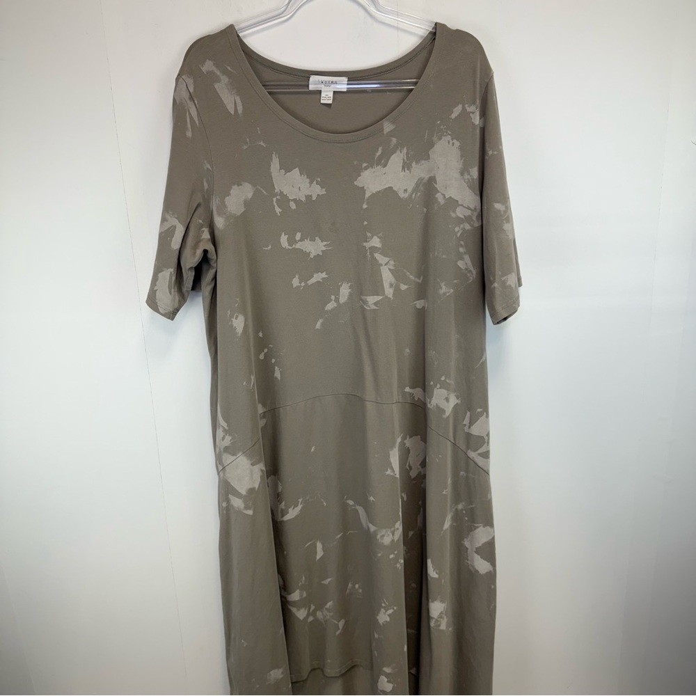 LUUKAA Earth Gray Shirt Tunic Dress Stone Lagenlook Layered Oversized boho US 16 - Picture 8 of 16